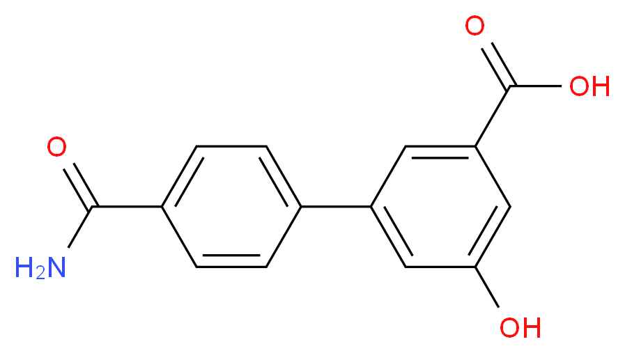 4'-(aminocarbonyl)-5-hydroxybiphenyl-3-carboxylic acid_分子结构_CAS_)