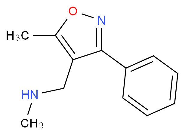 methyl[(5-methyl-3-phenyl-1,2-oxazol-4-yl)methyl]amine_分子结构_CAS_857283-57-9
