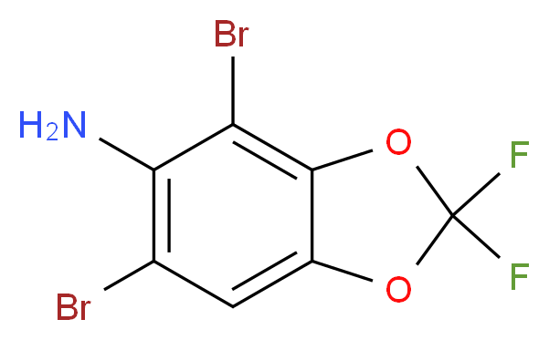 4,6-Dibromo-2,2-difluorobenzo[d][1,3]dioxol-5-amine_分子结构_CAS_1037763-48-6)