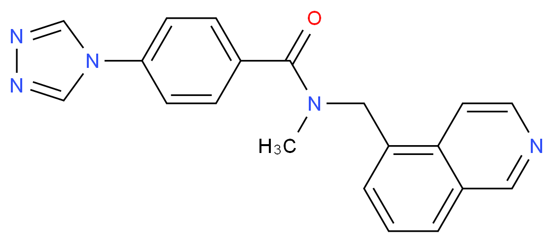 N-(isoquinolin-5-ylmethyl)-N-methyl-4-(4H-1,2,4-triazol-4-yl)benzamide_分子结构_CAS_)