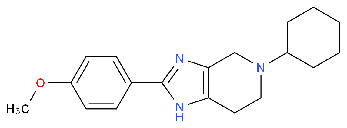 5-cyclohexyl-2-(4-methoxyphenyl)-4,5,6,7-tetrahydro-1H-imidazo[4,5-c]pyridine_分子结构_CAS_)