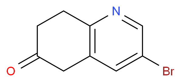 3-bromo-5,6,7,8-tetrahydroquinolin-6-one_分子结构_CAS_1196157-23-9