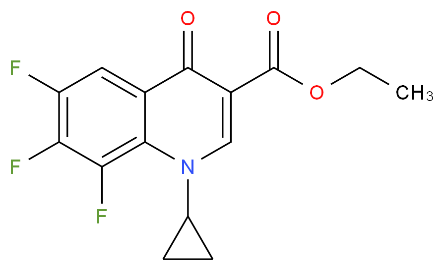 1-Cyclopropyl-6,7,8-trifluoro-1,4-dihydro-4-oxo-3-quinolinecarboxylic Acid Ethyl Ester_分子结构_CAS_94242-51-0)