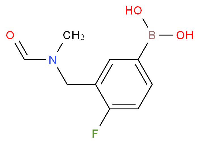 {4-fluoro-3-[(N-methylformamido)methyl]phenyl}boronic acid_分子结构_CAS_874219-20-2