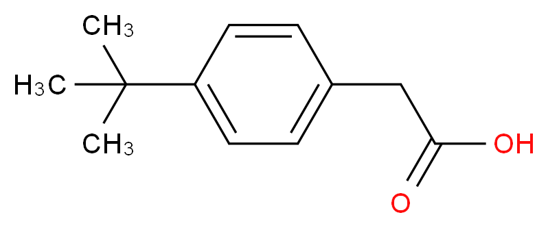 2-(4-tert-butylphenyl)acetic acid_分子结构_CAS_32857-63-9