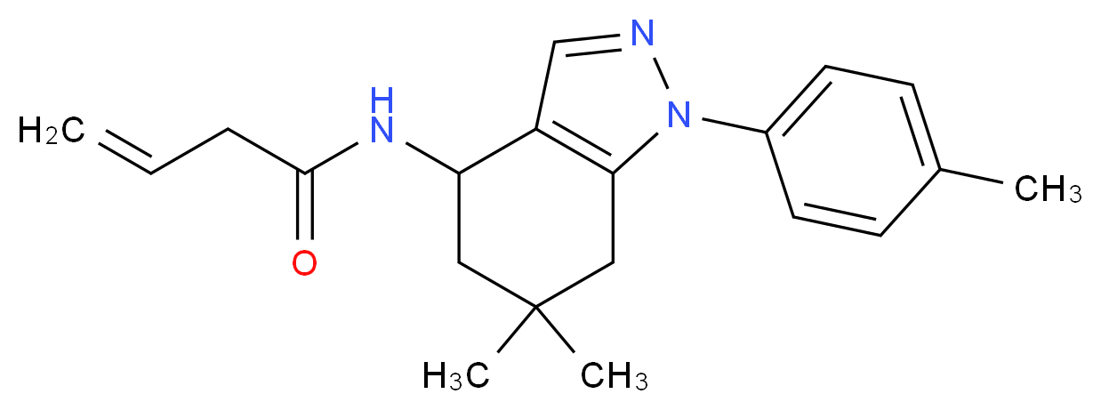 N-[6,6-dimethyl-1-(4-methylphenyl)-4,5,6,7-tetrahydro-1H-indazol-4-yl]-3-butenamide_分子结构_CAS_)