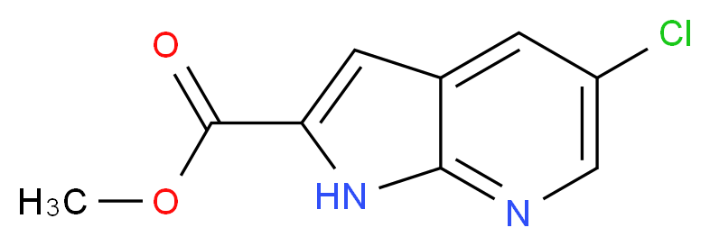 Methyl 5-chloro-1H-pyrrolo[2,3-b]pyridine-2-carboxylate_分子结构_CAS_952182-19-3)
