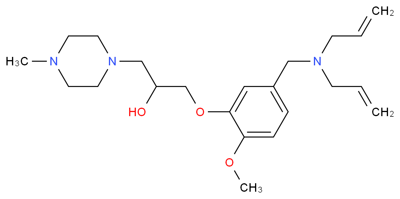 1-{5-[(diallylamino)methyl]-2-methoxyphenoxy}-3-(4-methyl-1-piperazinyl)-2-propanol_分子结构_CAS_)