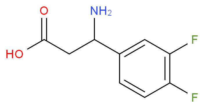 3-AMINO-3-(3,4-DIFLUOROPHENYL)PROPANOIC ACID_分子结构_CAS_682804-05-3)