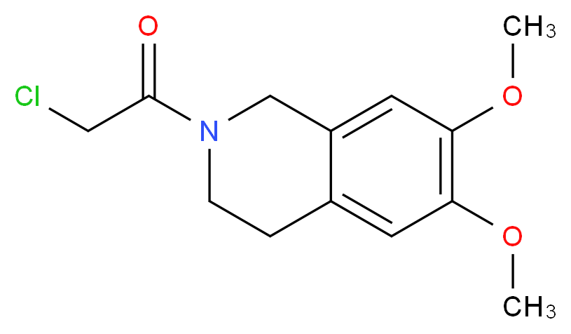 2-chloro-1-(6,7-dimethoxy-1,2,3,4-tetrahydroisoquinolin-2-yl)ethan-1-one_分子结构_CAS_111631-72-2