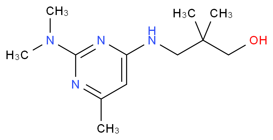 3-{[2-(dimethylamino)-6-methylpyrimidin-4-yl]amino}-2,2-dimethylpropan-1-ol_分子结构_CAS_)