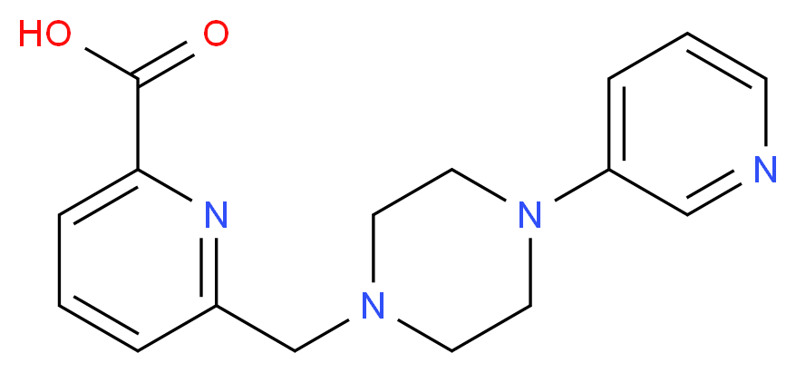 6-[(4-pyridin-3-ylpiperazin-1-yl)methyl]pyridine-2-carboxylic acid_分子结构_CAS_)