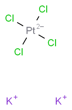 dipotassium tetrachloroplatinumdiuide_分子结构_CAS_10025-99-7