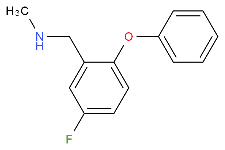 5-氟-N-甲基-2-苯氧基苄胺_分子结构_CAS_476310-75-5)