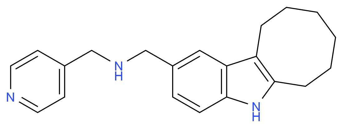 (6,7,8,9,10,11-hexahydro-5H-cycloocta[b]indol-2-ylmethyl)(4-pyridinylmethyl)amine_分子结构_CAS_)