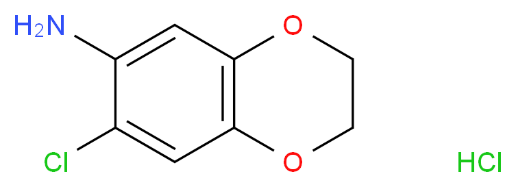 7-chloro-2,3-dihydro-1,4-benzodioxin-6-amine hydrochloride_分子结构_CAS_)