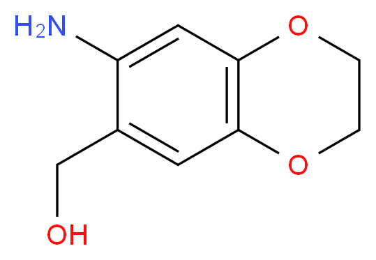(7-Amino-2,3-dihydro-benzo[1,4]dioxin-6-yl)-methanol_分子结构_CAS_)