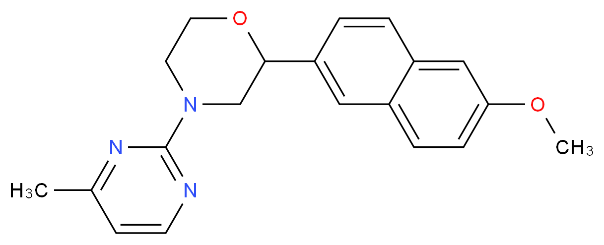 2-(6-methoxy-2-naphthyl)-4-(4-methylpyrimidin-2-yl)morpholine_分子结构_CAS_)