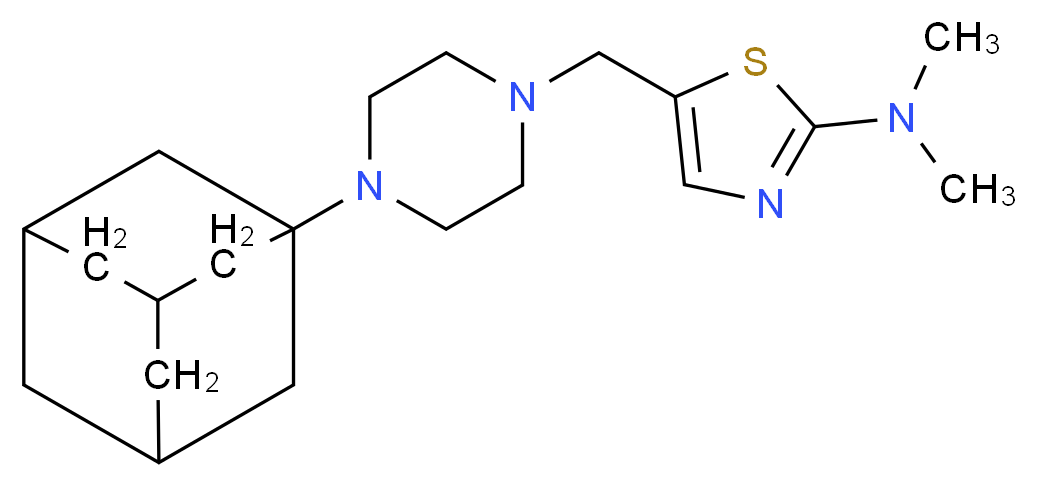 5-{[4-(1-adamantyl)-1-piperazinyl]methyl}-N,N-dimethyl-1,3-thiazol-2-amine_分子结构_CAS_)
