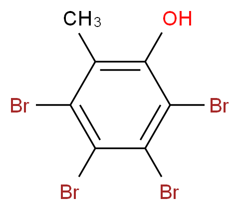 2,3,4,5-tetrabromo-6-methylphenol_分子结构_CAS_576-55-6