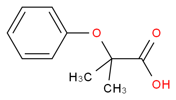 2-methyl-2-phenoxypropanoic acid_分子结构_CAS_943-45-3