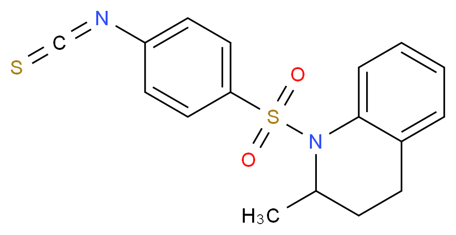 1-[(4-Isothiocyanatophenyl)sulfonyl]-2-methyl-1,2,3,4-tetrahydroquinoline_分子结构_CAS_)