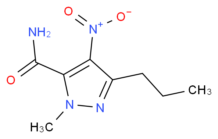 1-Methyl-4-nitro-3-propylpyrazole-5-carboxamide _分子结构_CAS_139756-01-7)