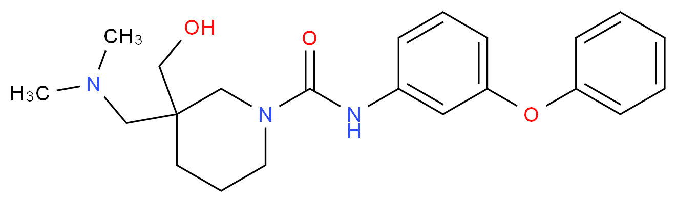 3-[(dimethylamino)methyl]-3-(hydroxymethyl)-N-(3-phenoxyphenyl)piperidine-1-carboxamide_分子结构_CAS_)