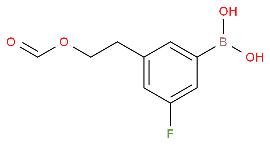 {3-fluoro-5-[2-(formyloxy)ethyl]phenyl}boronic acid_分子结构_CAS_871329-85-0