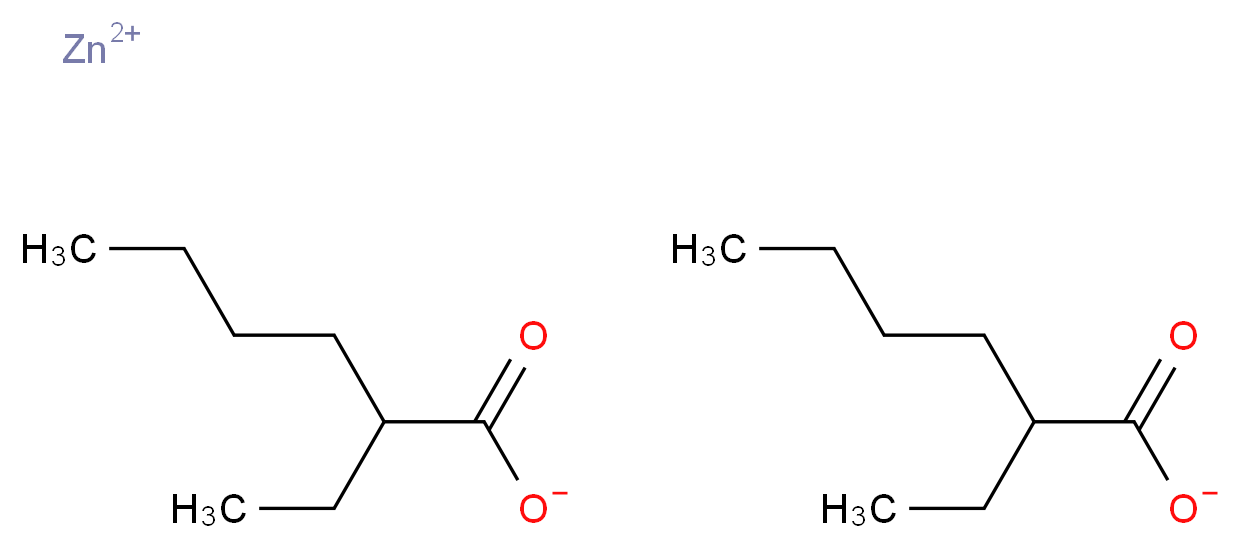 zinc(2+) ion bis(2-ethylhexanoate)_分子结构_CAS_136-53-8