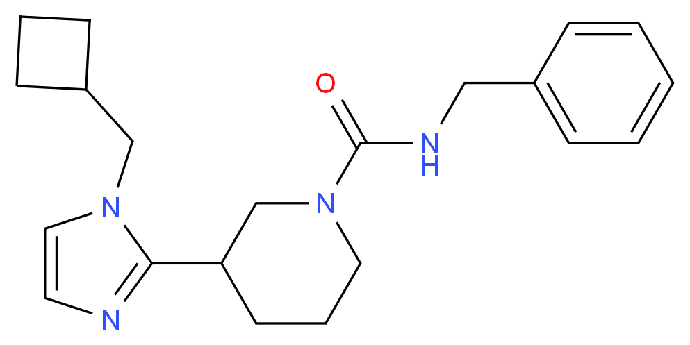 N-benzyl-3-[1-(cyclobutylmethyl)-1H-imidazol-2-yl]-1-piperidinecarboxamide_分子结构_CAS_)