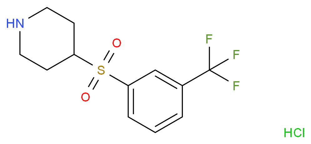 4-{3-(Trifluoromethyl)phenyl]sulphonyl}piperidine hydrochloride_分子结构_CAS_)
