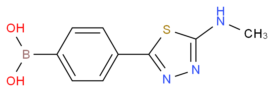 (4-(5-(methylamino)-1,3,4-thiadiazol-2-yl)phenyl)boronic acid_分子结构_CAS_957034-49-0)