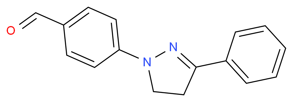 4-(3-phenyl-4,5-dihydro-1H-pyrazol-1-yl)benzaldehyde_分子结构_CAS_961-88-6