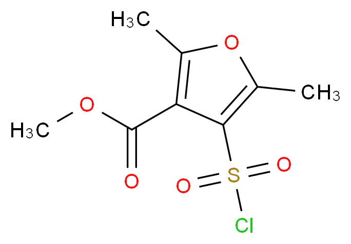 methyl 4-(chlorosulfonyl)-2,5-dimethyl-3-furoate_分子结构_CAS_306936-34-5)