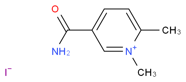 5-carbamoyl-1,2-dimethylpyridin-1-ium iodide_分子结构_CAS_107971-06-2