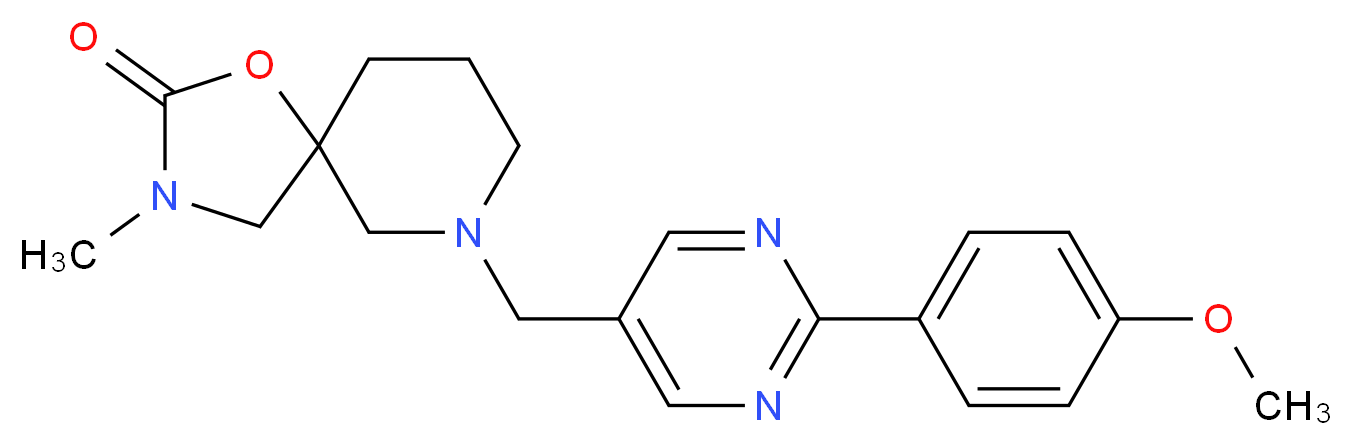 7-{[2-(4-methoxyphenyl)-5-pyrimidinyl]methyl}-3-methyl-1-oxa-3,7-diazaspiro[4.5]decan-2-one_分子结构_CAS_)