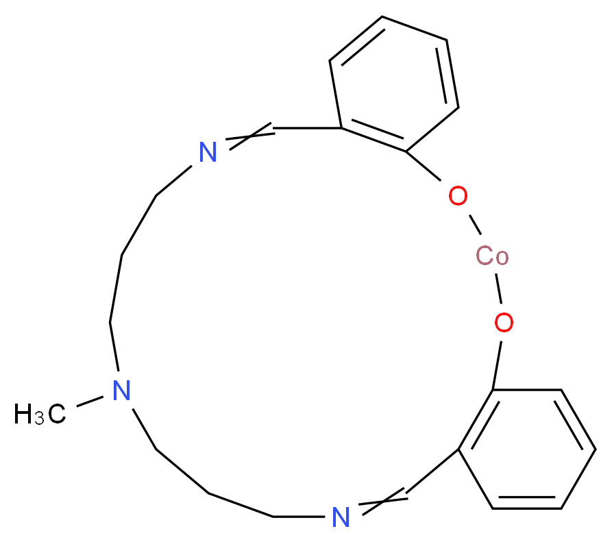 二(亚水杨基亚胺酸根-3-丙基)甲基氨基钴(II)_分子结构_CAS_15391-24-9)