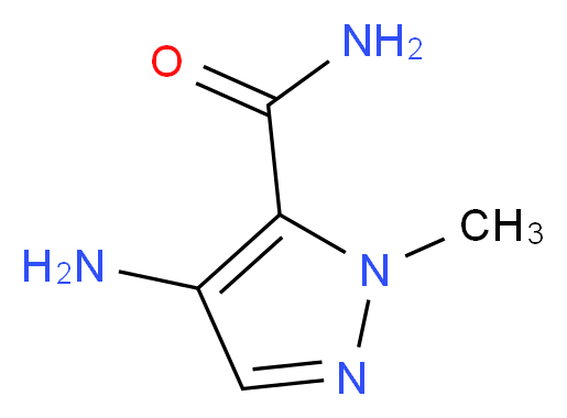4-Amino-2-methyl-2H-pyrazole-3-carboxylic acid amide_分子结构_CAS_92534-73-1)