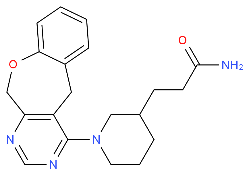 3-[1-(5,11-dihydro[1]benzoxepino[3,4-d]pyrimidin-4-yl)piperidin-3-yl]propanamide_分子结构_CAS_)