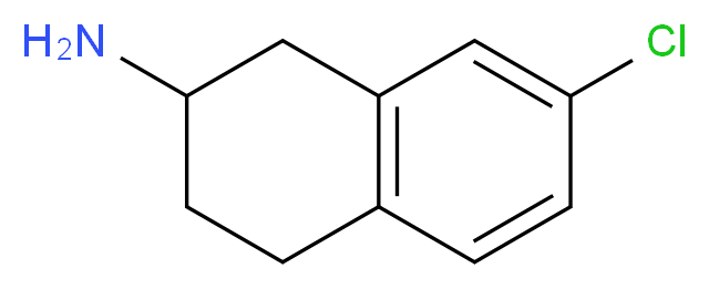 7-chloro-1,2,3,4-tetrahydronaphthalen-2-amine_分子结构_CAS_63823-26-7