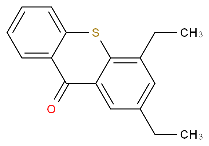 2,4-diethyl-9H-thioxanthen-9-one_分子结构_CAS_82799-44-8