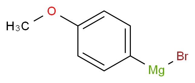 4-甲氧基苯基溴化镁 溶液_分子结构_CAS_13139-86-1)