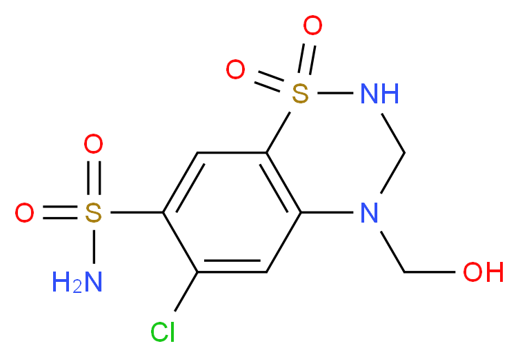 N4-Hydroxymethyl Hydrochlorothiazide_分子结构_CAS_1216599-78-8)