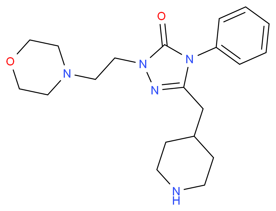2-(2-morpholin-4-ylethyl)-4-phenyl-5-(piperidin-4-ylmethyl)-2,4-dihydro-3H-1,2,4-triazol-3-one_分子结构_CAS_)
