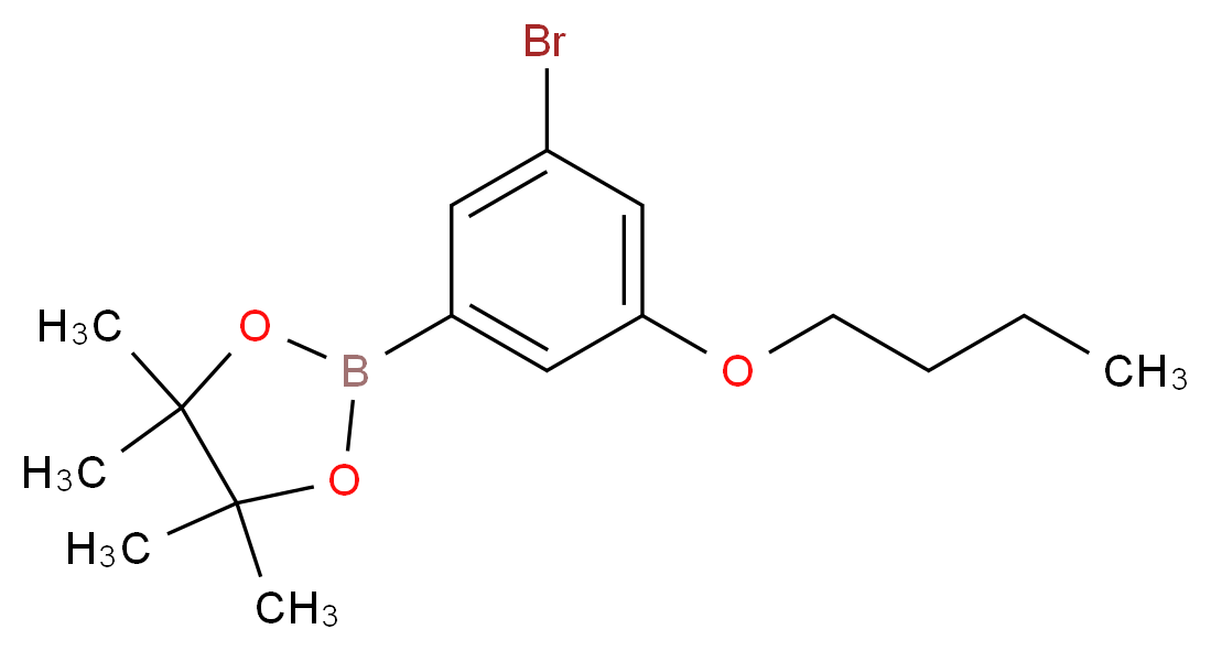 2-(3-bromo-5-butoxyphenyl)-4,4,5,5-tetramethyl-1,3,2-dioxaborolane_分子结构_CAS_1218790-35-2