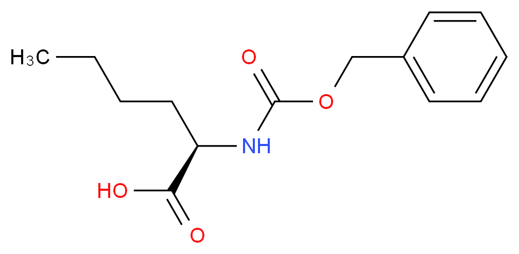 (2R)-2-{[(benzyloxy)carbonyl]amino}hexanoic acid_分子结构_CAS_15027-14-2