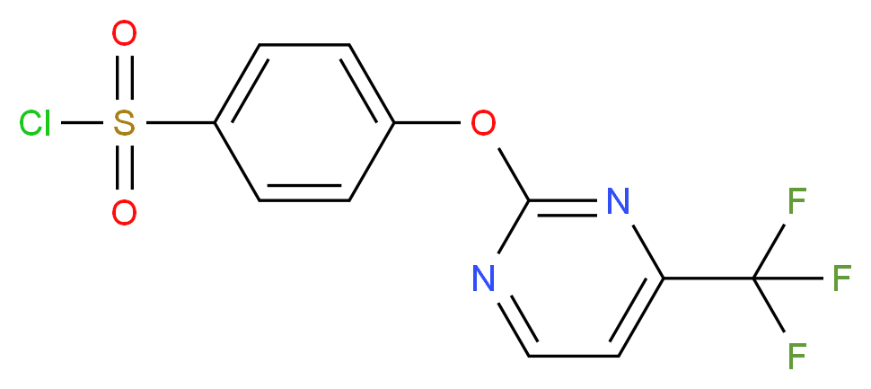 4-{[4-(trifluoromethyl)pyrimidin-2-yl]oxy}benzene-1-sulfonyl chloride_分子结构_CAS_1160058-86-5