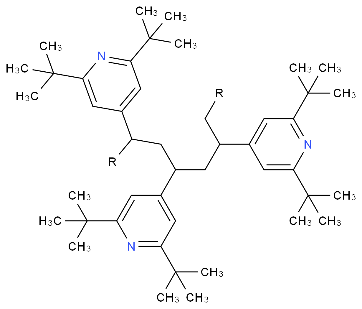 2,6-二叔丁基吡啶，聚合物键合型_分子结构_CAS_107054-29-5)