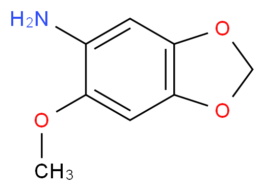 (6-Methoxy-1,3-benzodioxol-5-yl)amine_分子结构_CAS_69151-32-2)